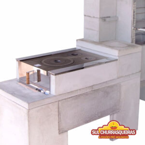 Conjunto 2×1 Natural(Churrasqueira + Fogão a lenha sem forno)