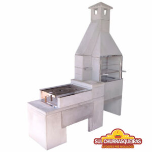 Conjunto 2×1 Natural(Churrasqueira + Fogão a lenha sem forno)