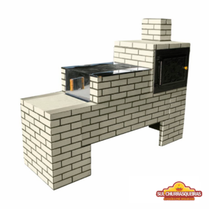 Fogão à lenha com Forno Tijolinho Pintado